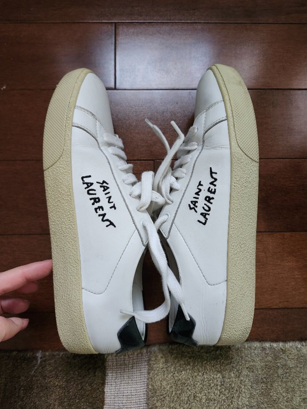 YSL Saint Laurent Court Classic women's white sneakers in size 38